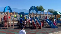 Новую детскую площадку открыли в ауле Сабан-Антуста