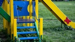 Детскую площадку оборудовали в ауле Туркменского округа